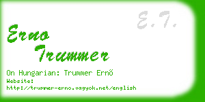 erno trummer business card
